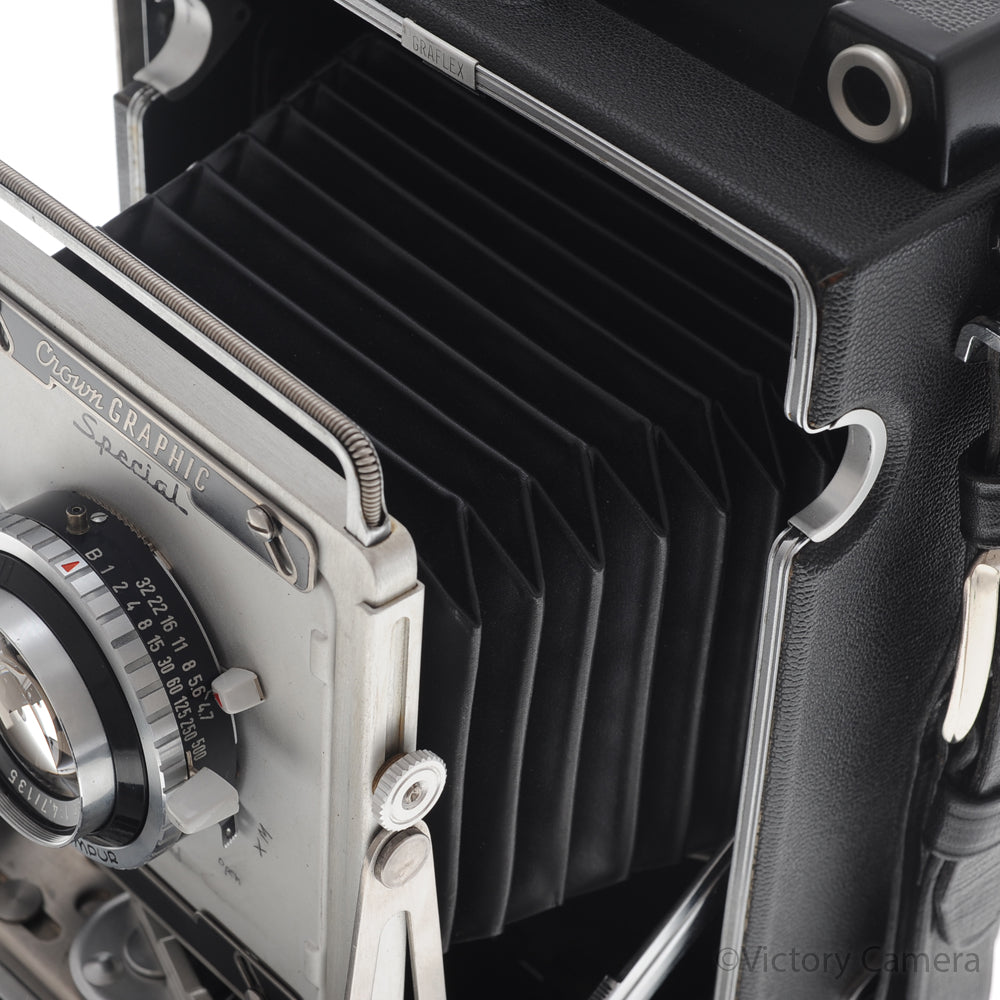 Graflex Crown Graphic 4x5 View Camera w/ 135mm f4.5 Schneider Lens [EXC-] image 5
