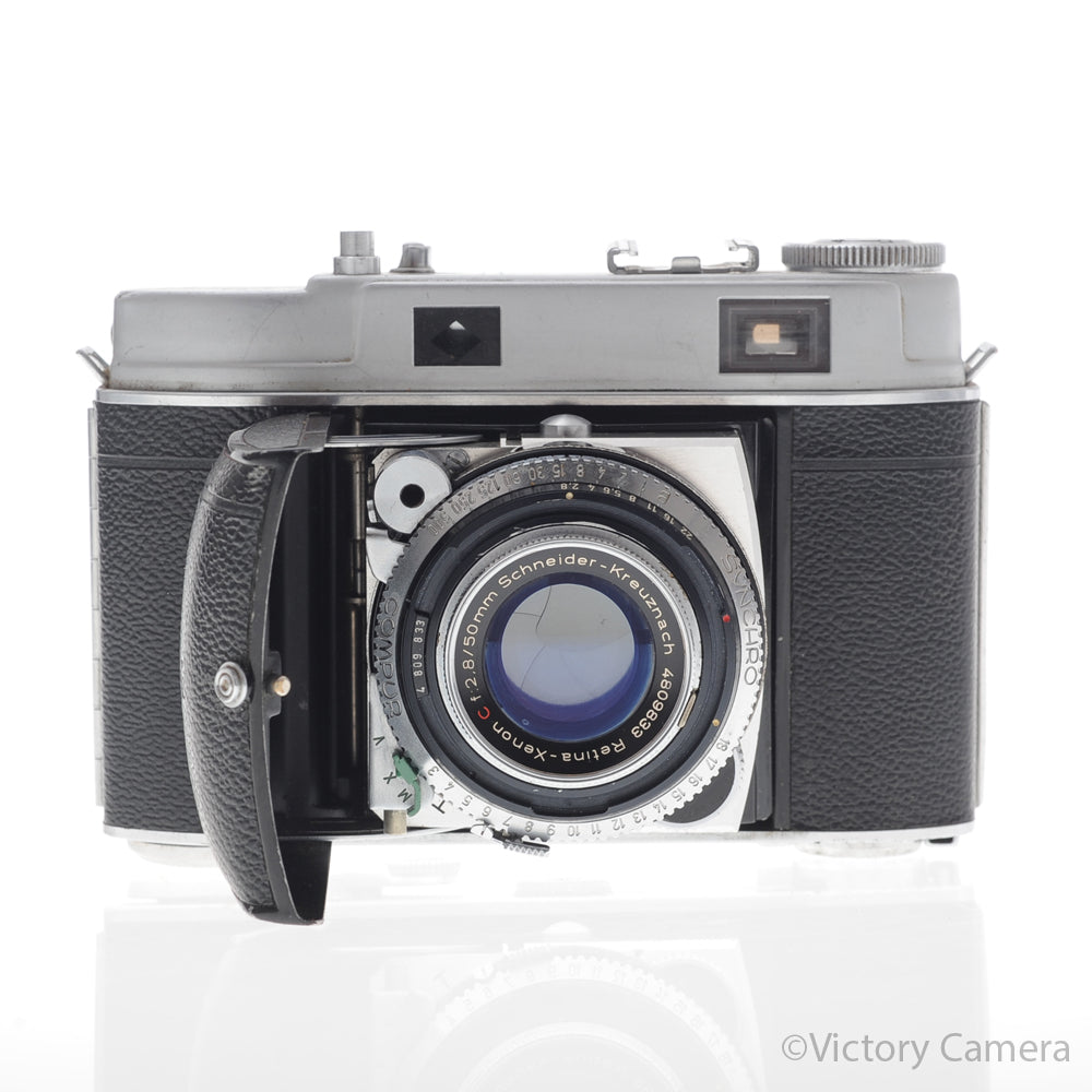 Kodak Retina IIc Chrome Rangefinder Folder Camera with Xenon C 50mm f2.8 [EXC-] image 1
