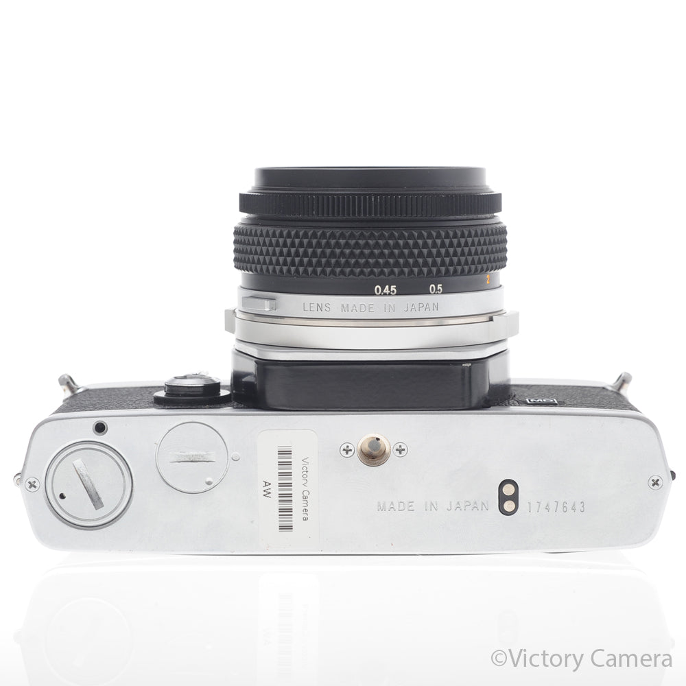 Olympus OM-1N MD Chrome Film Camera Body w/ 50mm f1.8 Lens [EXC+] image 4
