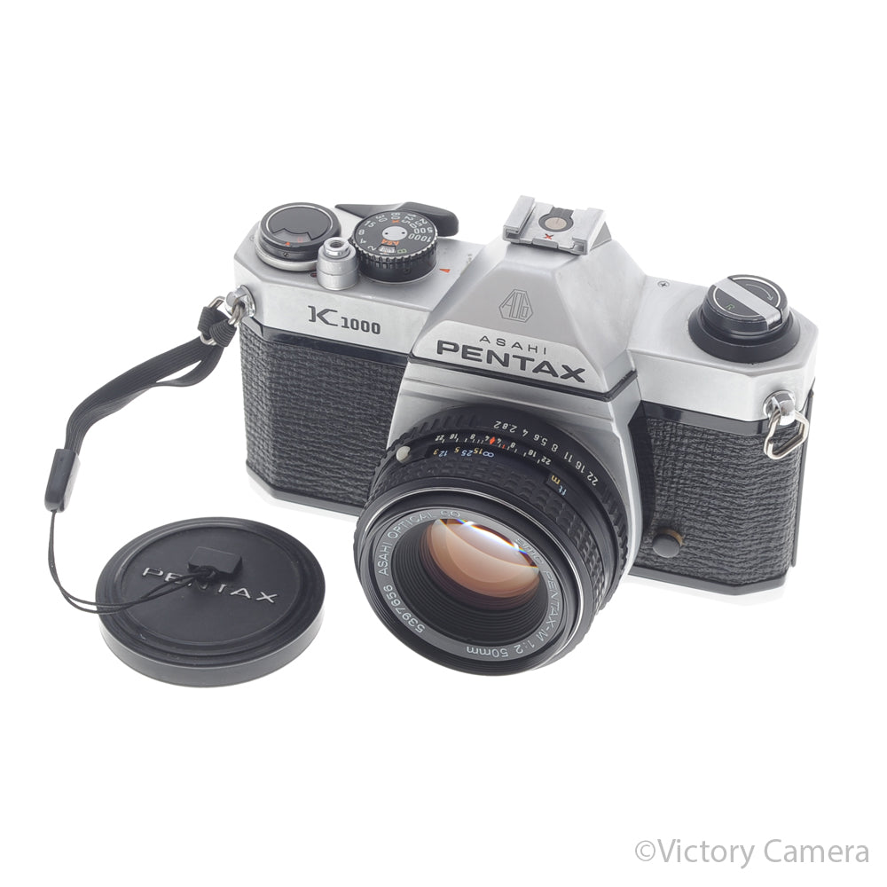 Pentax K1000 Chrome 35mm Film Camera w/ 50mm f2 Lens [EXC] image 4