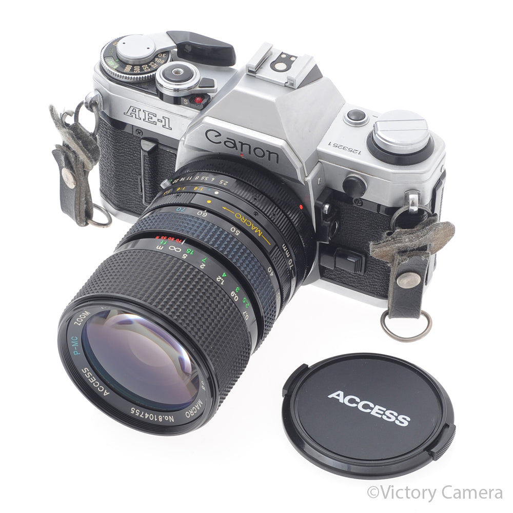 Canon AE-1 35mm Chrome Camera w/ 35-70mm Zoom Lens [EXC] image 5