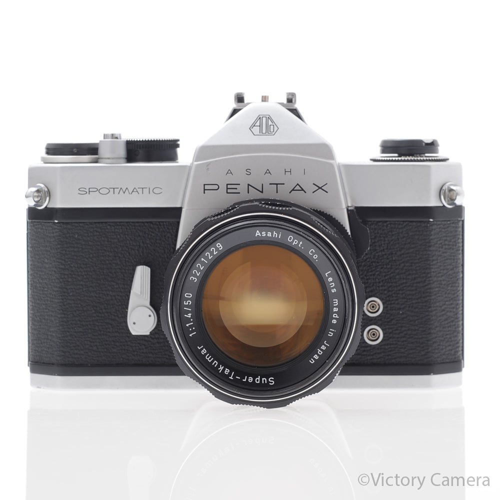 Pentax Spotmatic SP Chrome 35mm Camera with 50mm f1.4 Lens (No Meter) [EXC-] - Victory Camera