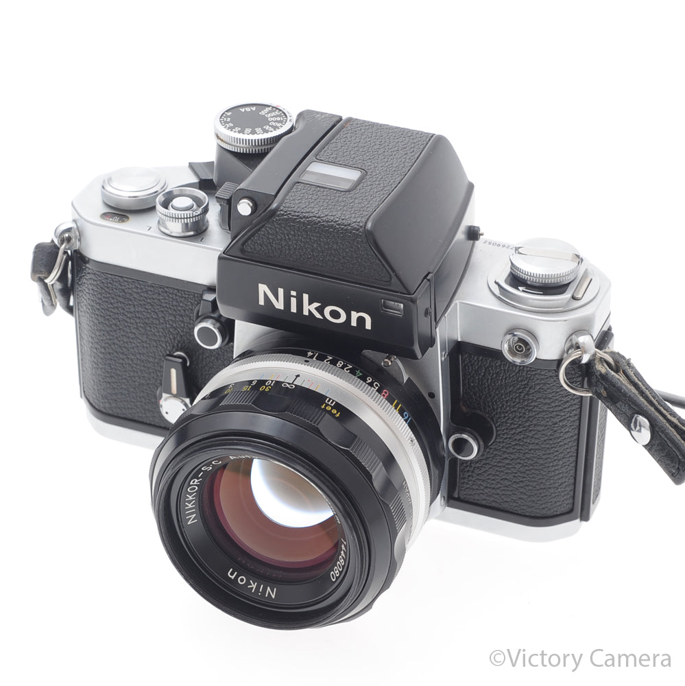 Nikon F2 Chome 35mm Film Camera w/ DP-1 Prism + 50mm f1.4 Lens [EXC-] image 2