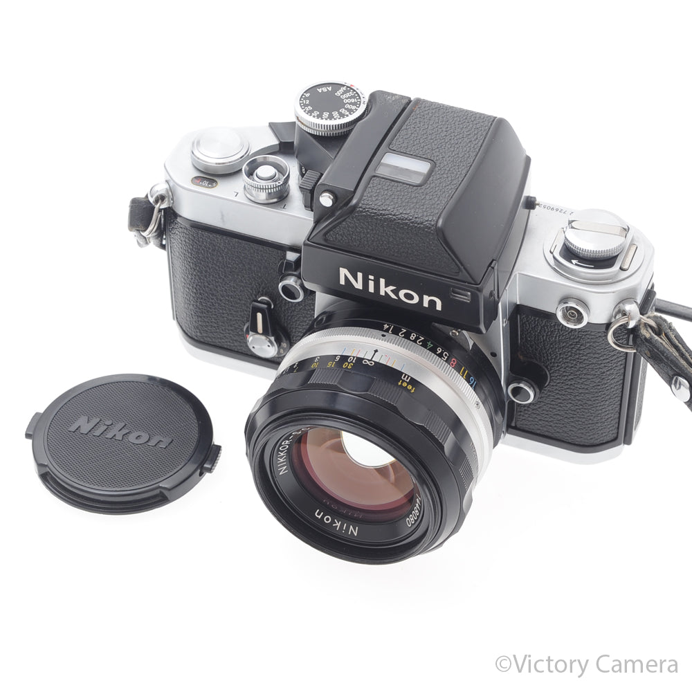 Nikon F2 Chome 35mm Film Camera w/ DP-1 Prism + 50mm f1.4 Lens [EXC-] image 4