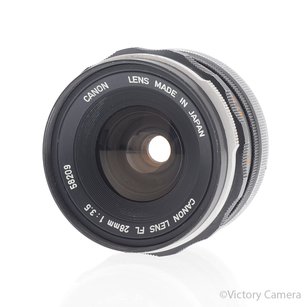 Canon FL 28mm f3.5 Manual Focus Wide Angle Lens [GOOD] - Victory Camera