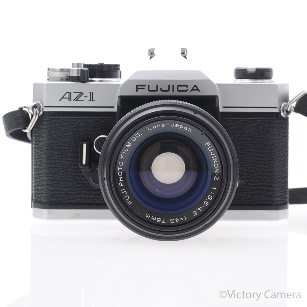 Fujica AZ-1 AZ1 Chrome 35mm Film SLR w/ 43-75mm Zoom Lens [EXC+] - Victory Camera