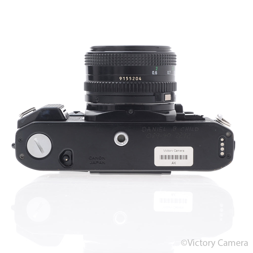 Canon A-1 A1 Black 35mm Film SLR Camera w/ 50mm f1.8 Lens -CLA'd- [EXC-] image 4