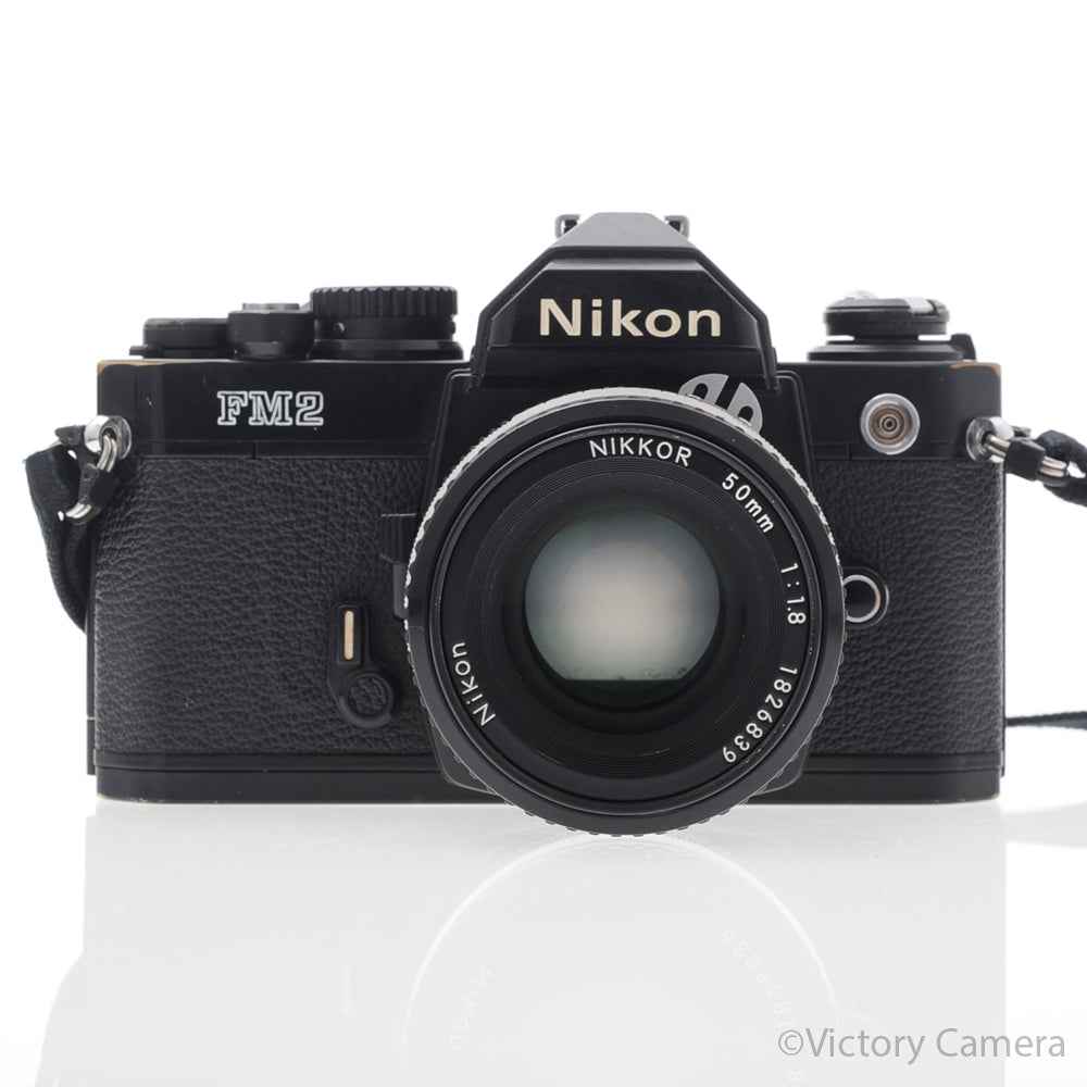 Nikon FM2-N FM2N Black Camera Body w/ 50mm f1.8 AI Lens [EXC-] image 1