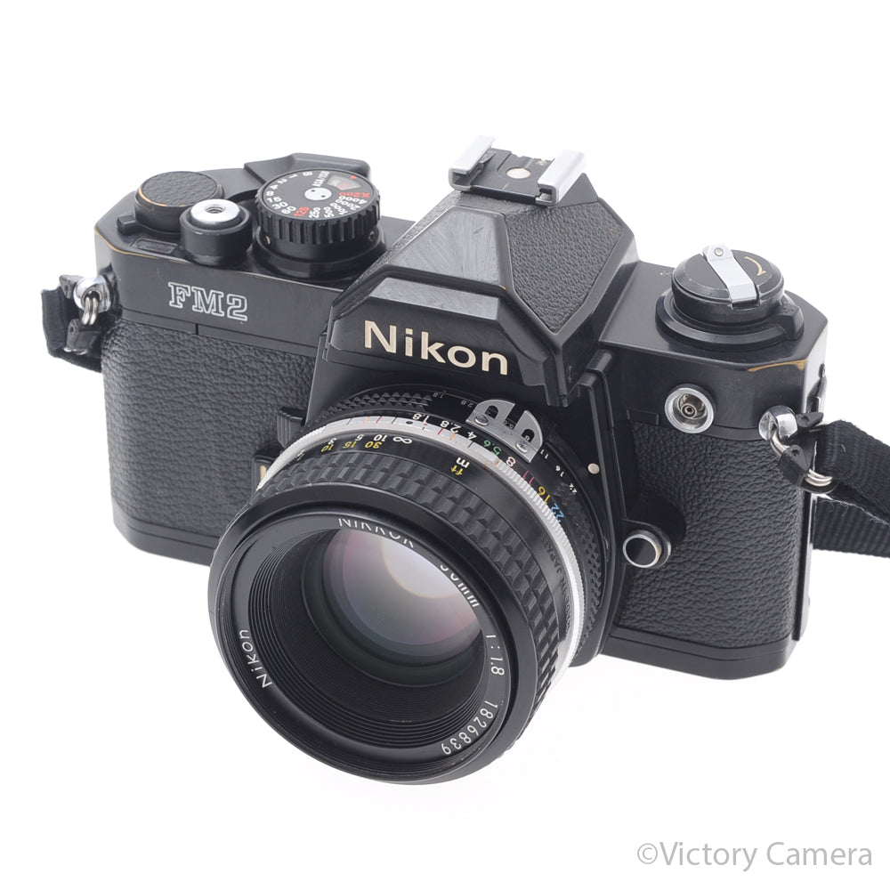 Nikon FM2-N FM2N Black Camera Body w/ 50mm f1.8 AI Lens [EXC-] image 2