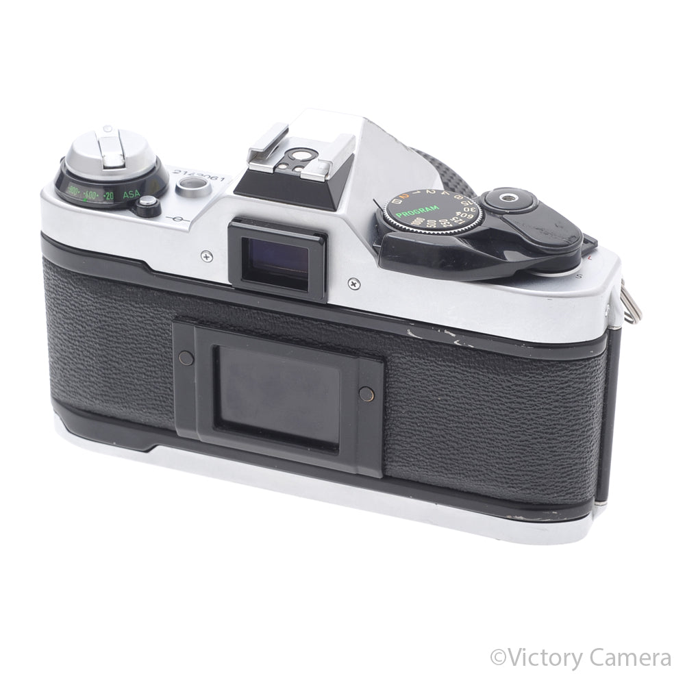 Canon AE-1 Program Chrome 35mm Film SLR Camera 50mm f1.8 Lens -CLA'd- [EXC] image 3