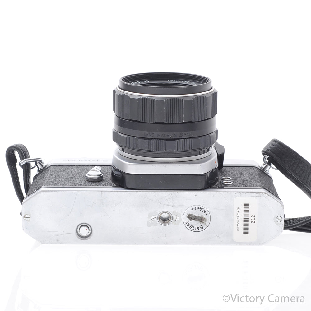 Pentax Spotmatic Chrome 35mm Camera w/ 55mm f2 Lens -No Meter- [EXC-] image 4