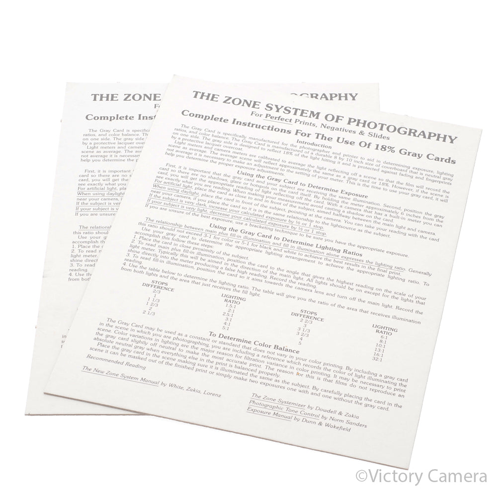 Delta 1 18% Gray Card (8 x 10", 2-Pack) [EXC+] image 3