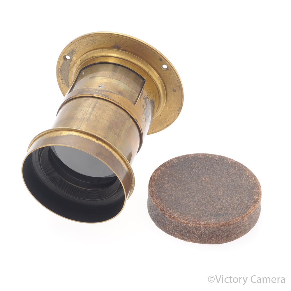 Derogy Paris Petzval 190mm f6 (?) Large Format Brass Lens [EXC] - Victory Camera