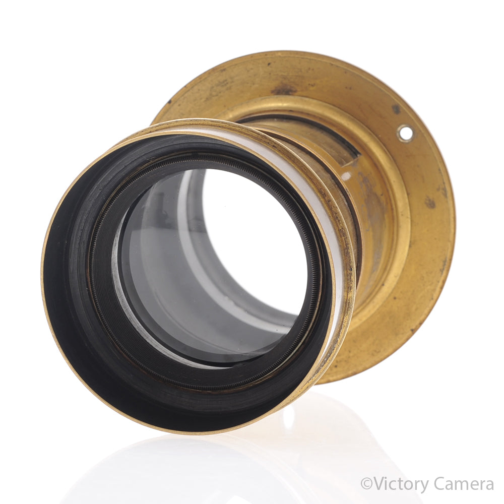 Derogy Paris Petzval 190mm f6 (?) Large Format Brass Lens [EXC] - Victory Camera