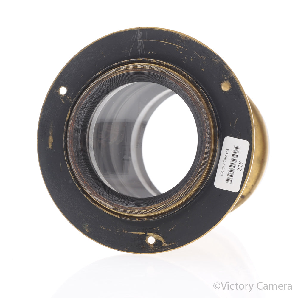 Derogy Paris Petzval 190mm f6 (?) Large Format Brass Lens [EXC] - Victory Camera
