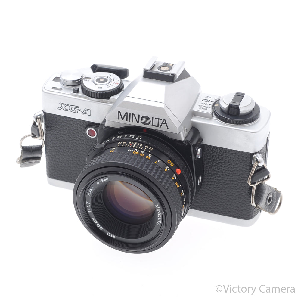 Minolta XG-A Chrome 35mm Film Camera w/ 50mm f1.7 Prime Lens [EXC+] image 2