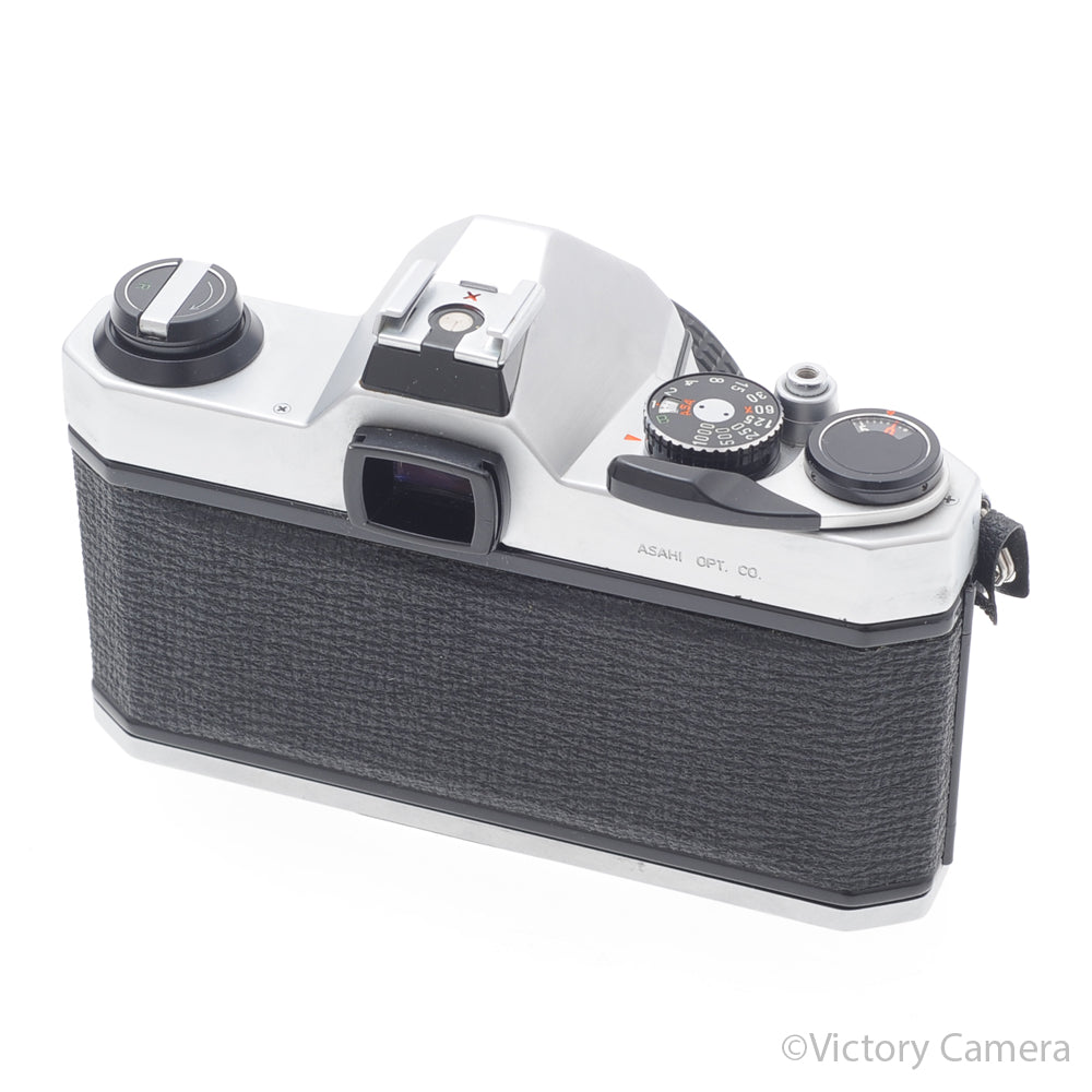 Pentax K1000 Chrome 35mm Film Camera w/ 50mm f2 Lens [EXC] - Victory Camera