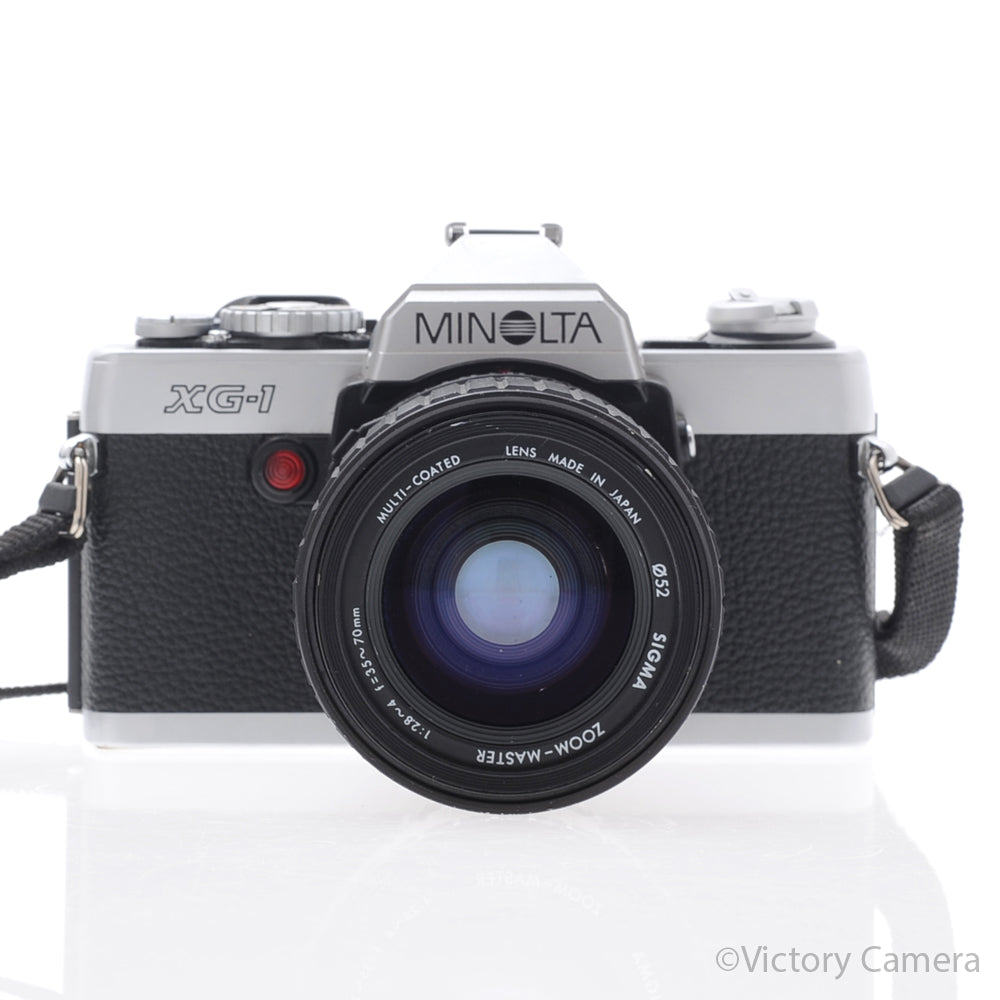 Minolta XG-1 XG1 Chrome 35mm Camera w/ 35-70mm f2.8-4 Zoom Lens [EXC+] - Victory Camera
