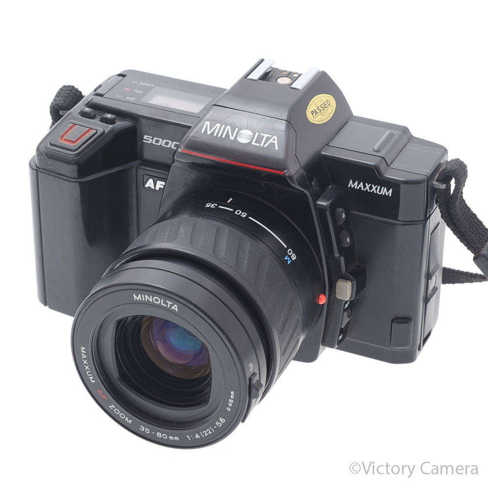 Minolta Maxxum 5000 AF Black 35mm Film SLR with 35-80mm Lens [GOOD] image 2