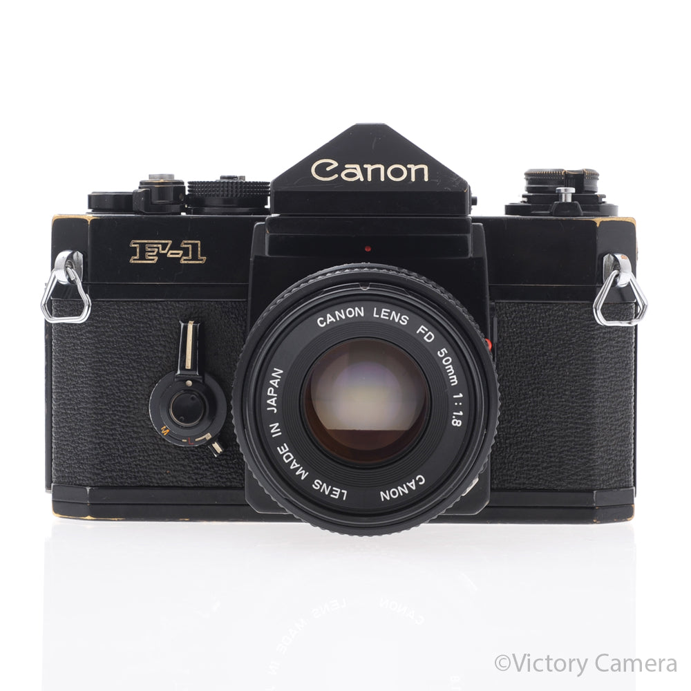 Canon F1 F-1 Black 35mm Camera Body [EXC-] image 1