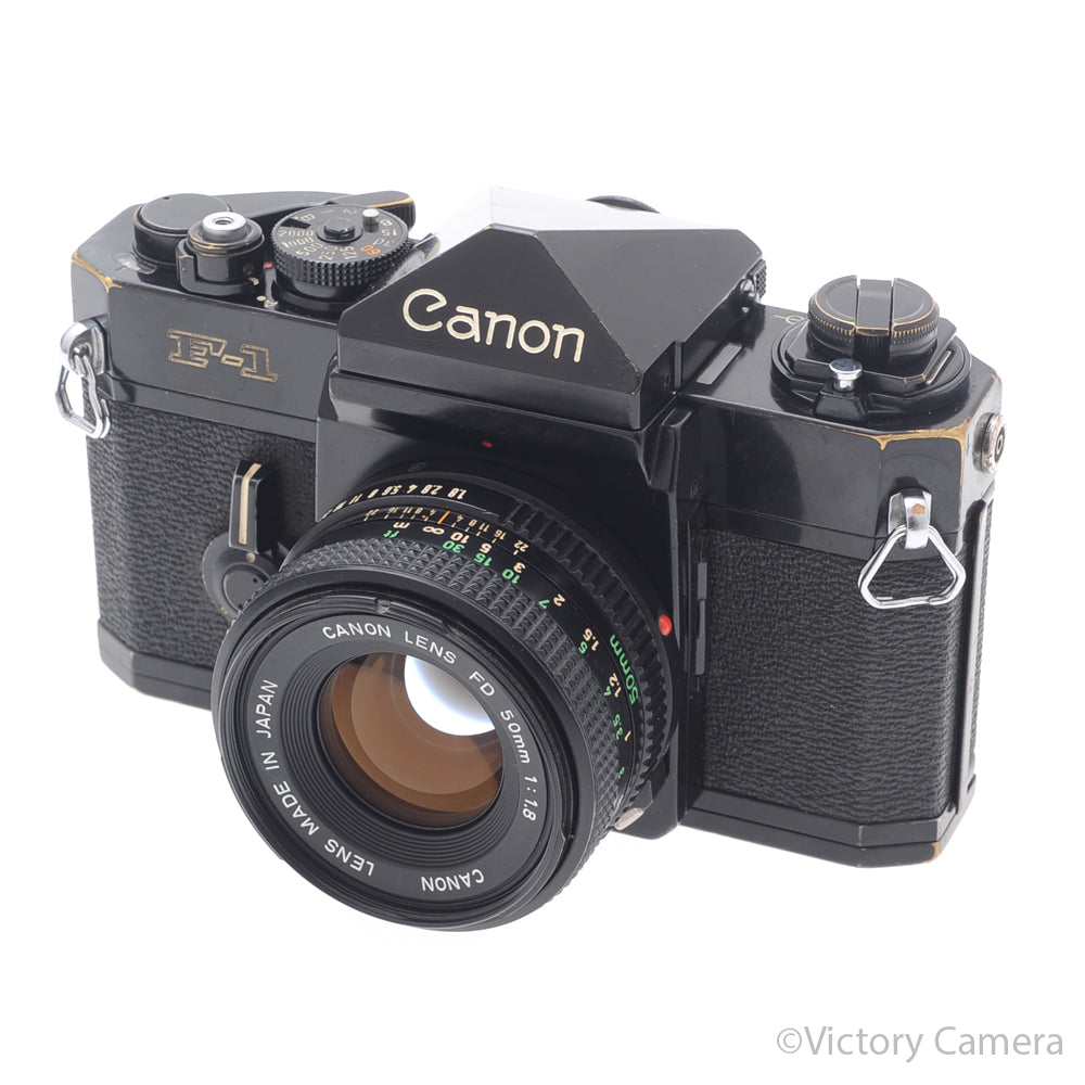 Canon F1 F-1 Black 35mm Camera Body [EXC-] image 2