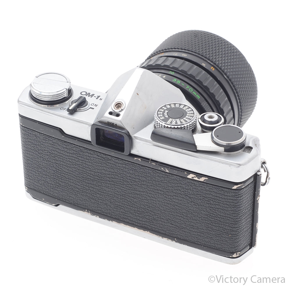 Olympus OM-1N MD Chrome Film Camera Body w/ 35-70mm Zoom Lens [GOOD] image 3