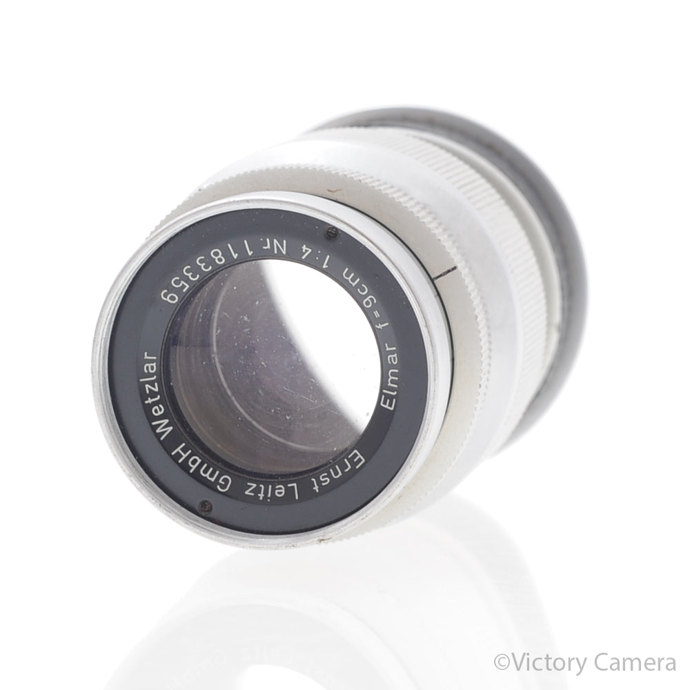 Leitz Leica Elmar 9cm 90mm f4 Chrome LTM Lens w/ Bubble [GOOD] image 2