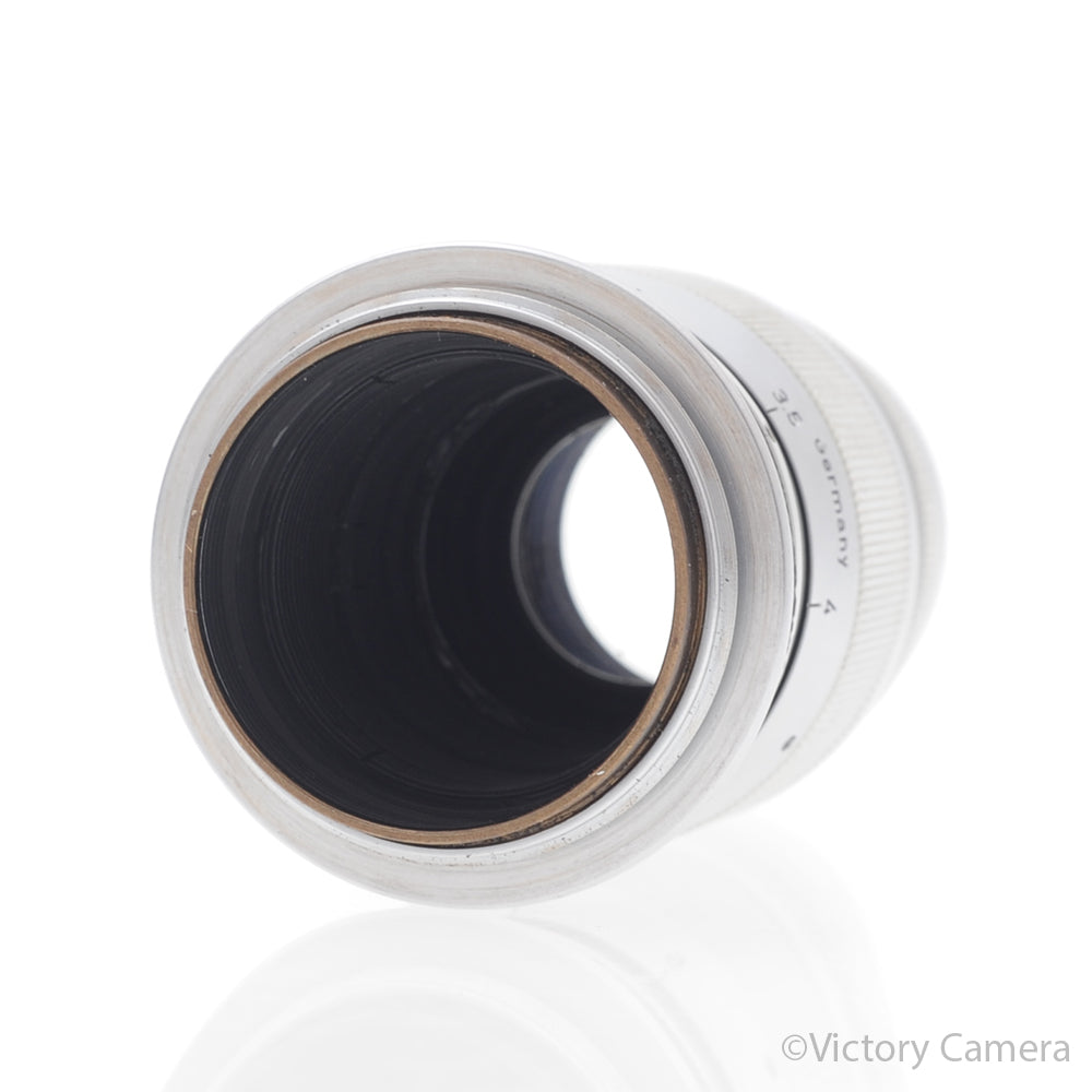 Leitz Leica Elmar 9cm 90mm f4 Chrome LTM Lens w/ Bubble [GOOD] image 3