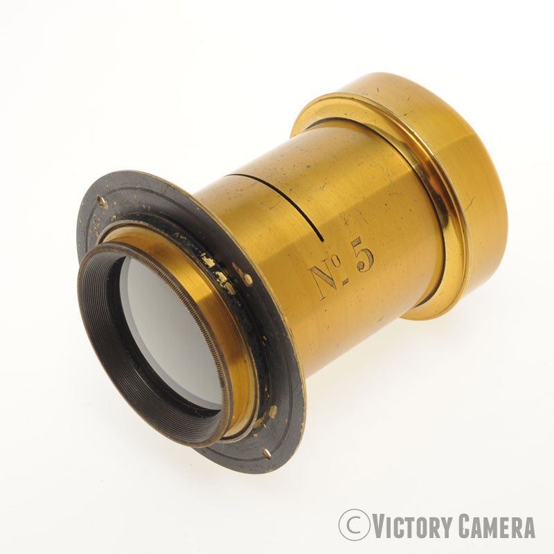 Derogy No.5 Brass View Camera 19&quot; F8 Lens - Victory Camera