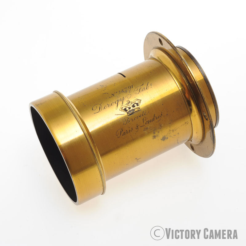 Derogy No.5 Brass View Camera 19&quot; F8 Lens - Victory Camera