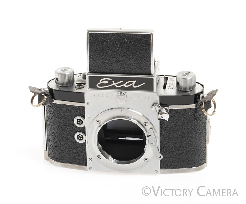Ihagee Exa Chrome 35mm Camera Body w/ Waist Level Finder -Clean- - Victory Camera