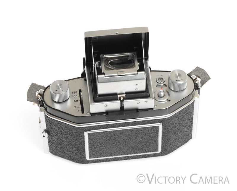 Ihagee Exa Chrome 35mm Camera Body w/ Waist Level Finder -Clean- - Victory Camera