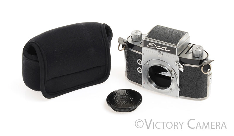 Ihagee Exa Chrome 35mm Camera Body w/ Waist Level Finder -Clean- - Victory Camera