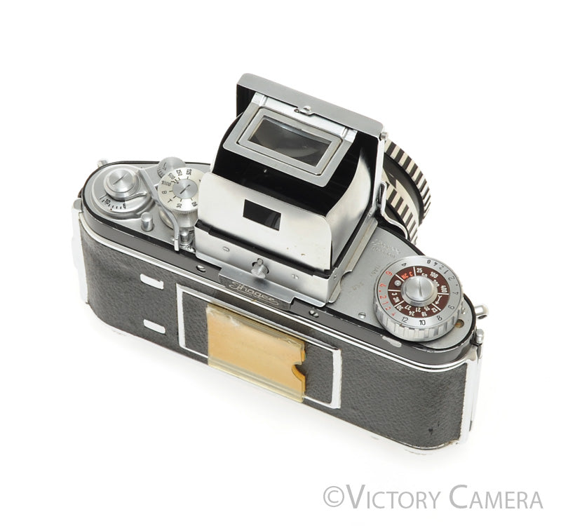 Exakta VX IIb Chrome 35mm Camera w/ Carl Zeiss Jena 50mm f2 Lens WLF [EXC] - Victory Camera