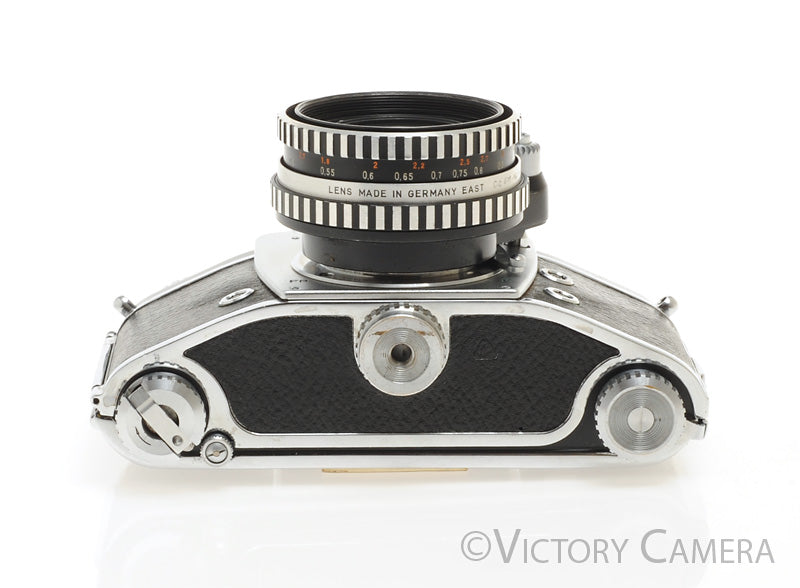 Exakta VX IIb Chrome 35mm Camera w/ Carl Zeiss Jena 50mm f2 Lens WLF [EXC] - Victory Camera