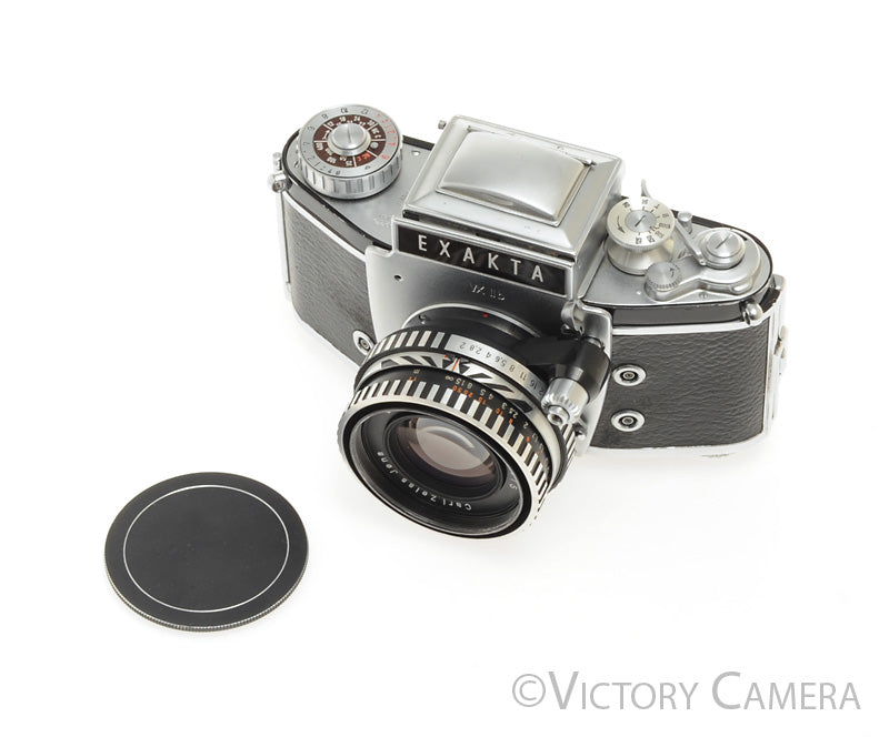 Exakta VX IIb Chrome 35mm Camera w/ Carl Zeiss Jena 50mm f2 Lens WLF [EXC] - Victory Camera