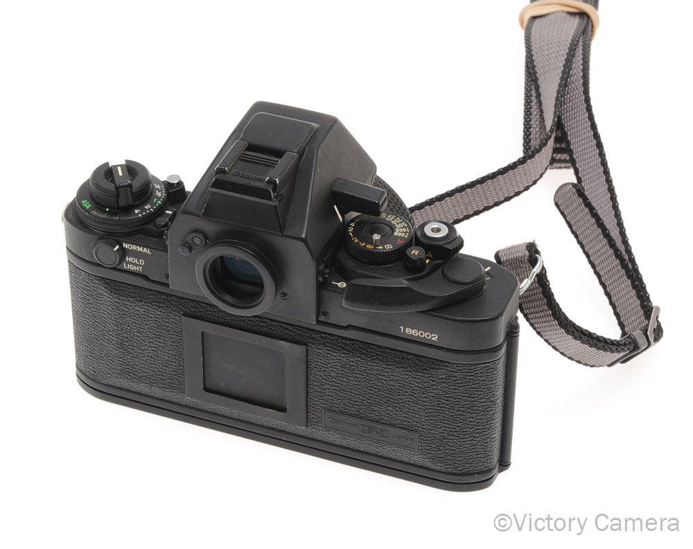 Canon New F1 F-1 Black 35mm Camera w/ 50mm f1.8 Lens [EXC] - Victory Camera