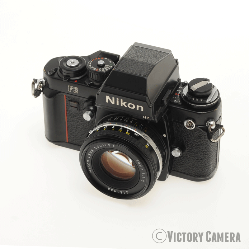 Nikon F3 HP F3HP 35mm Film Camera w/ 50mm f1.8 AI-S Lens -Good Seals- [EXC]