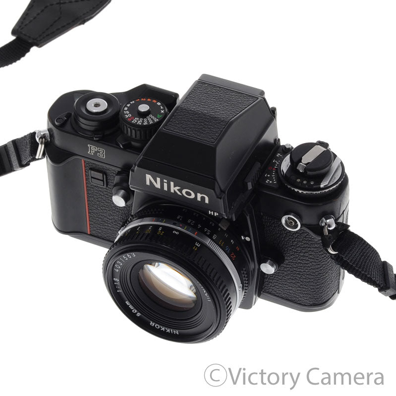 Nikon F3 HP F3HP 35mm Film Camera w/ Nikon 50mm f1.8 AI-s Lens [EXC] - Victory Camera