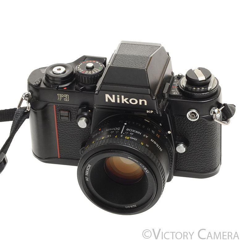 Nikon F3 HP F3HP 35mm Film Camera w/ Nikon 50mm f1.8 Lens [EXC+] image 1