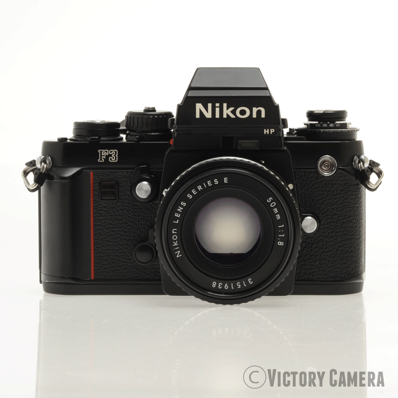 Nikon F3 HP F3HP 35mm Film Camera w/ 50mm f1.8 AI-S Lens -Good Seals- [EXC]