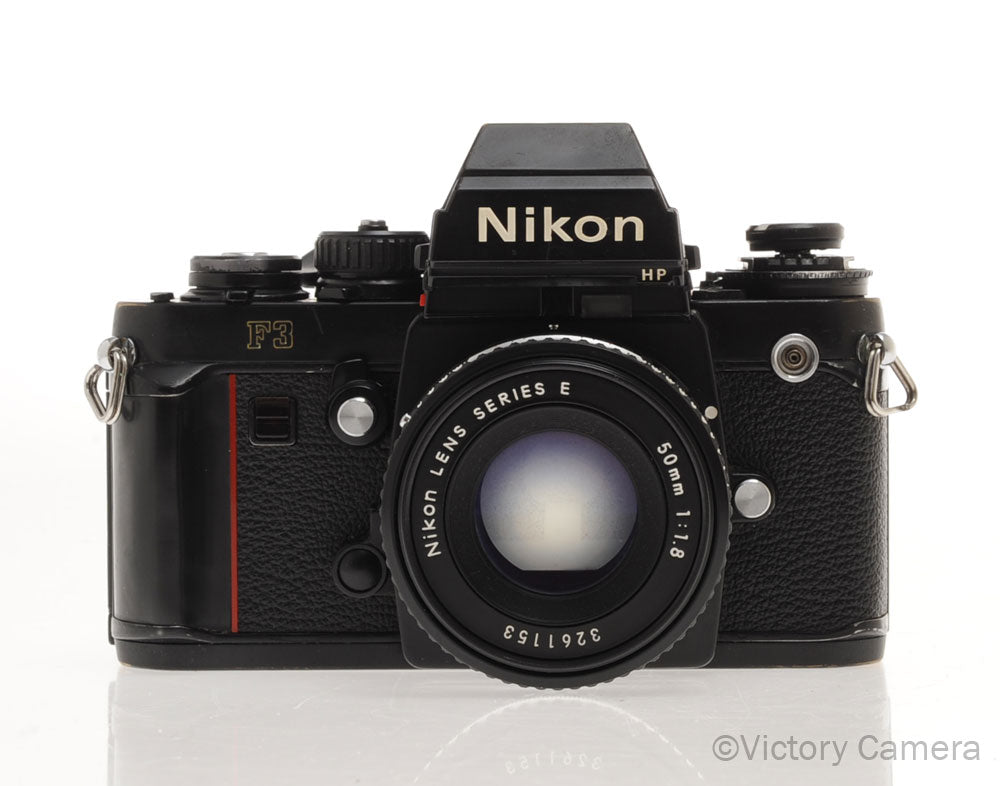 Nikon F3 HP F3HP 35mm Film Camera w/ 50mm f1.8 AI-s Lens -New Seals- [EXC] - Victory Camera