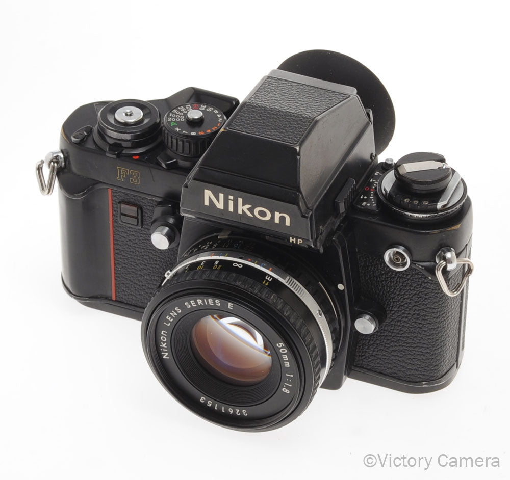 Nikon F3 HP F3HP 35mm Film Camera w/ 50mm f1.8 AI-s Lens -New Seals- [EXC] - Victory Camera