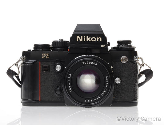 Nikon F3 HP F3HP 35mm Film Camera w/ Nikon 50mm f1.8 AI-S Lens [EXC] - Victory Camera