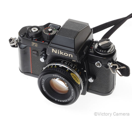 Nikon F3 HP F3HP 35mm Film Camera w/ Nikon 50mm f1.8 AI-S Lens [EXC] - Victory Camera