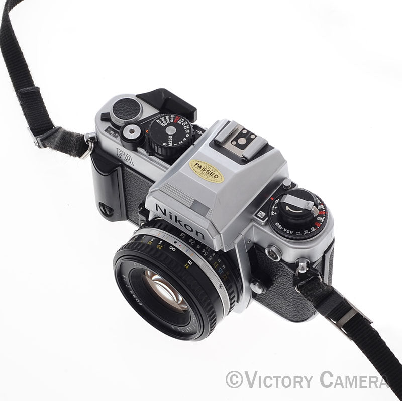Nikon FA Chrome Camera Body w/ Matrix Metering and 50mm f1.8 Lens [EXC-] - Victory Camera