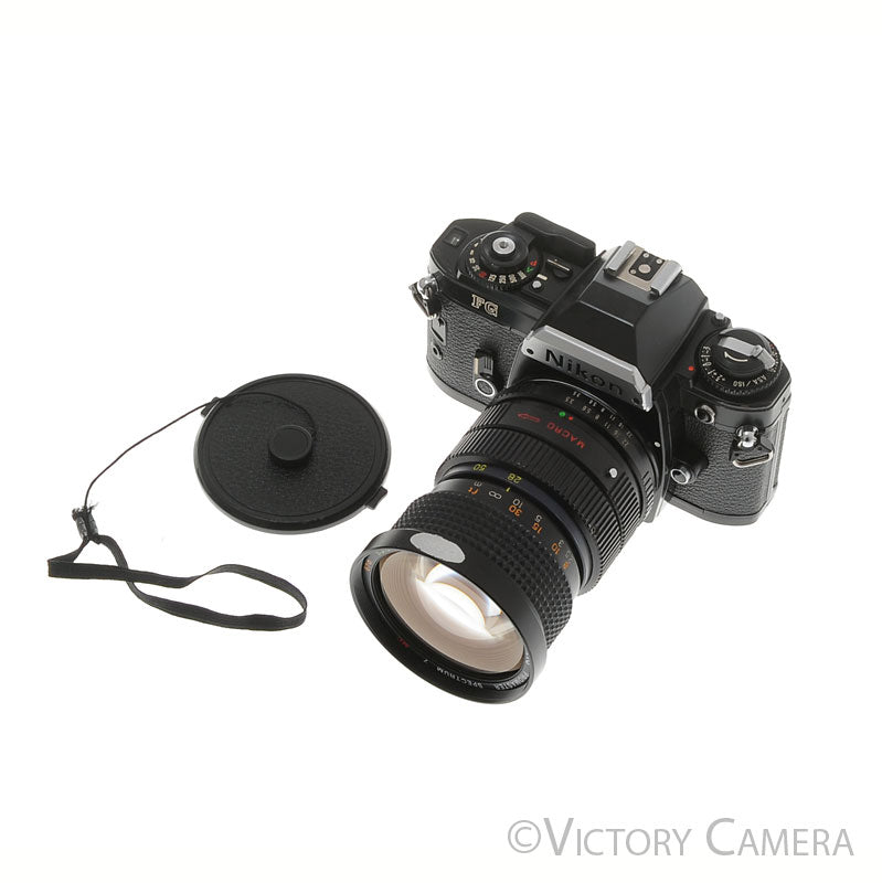 Nikon FG "Panda" 35mm Camera w/ 28-105mm Zoom Lens [EXC-] - Victory Camera