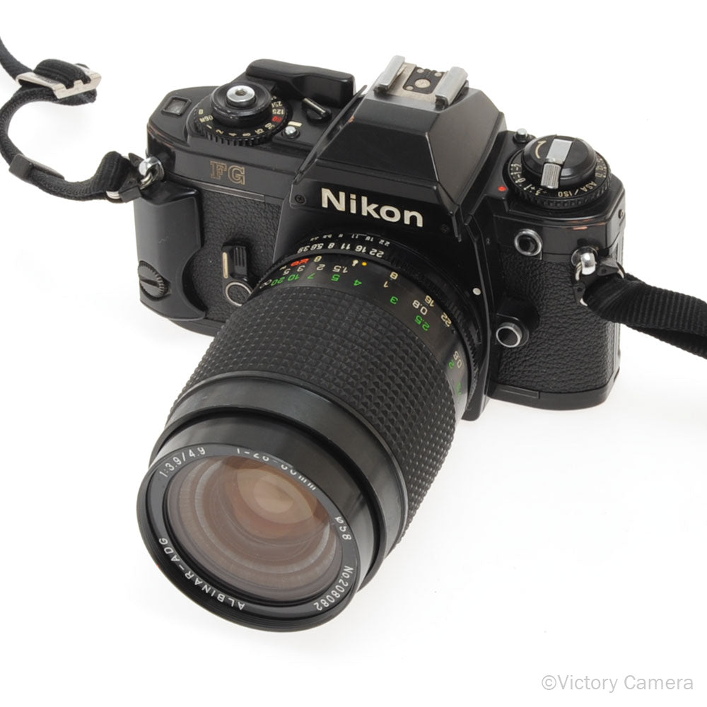 Nikon FG Black Camera w/ 28-80mm Macro Zoom Lens [EXC]