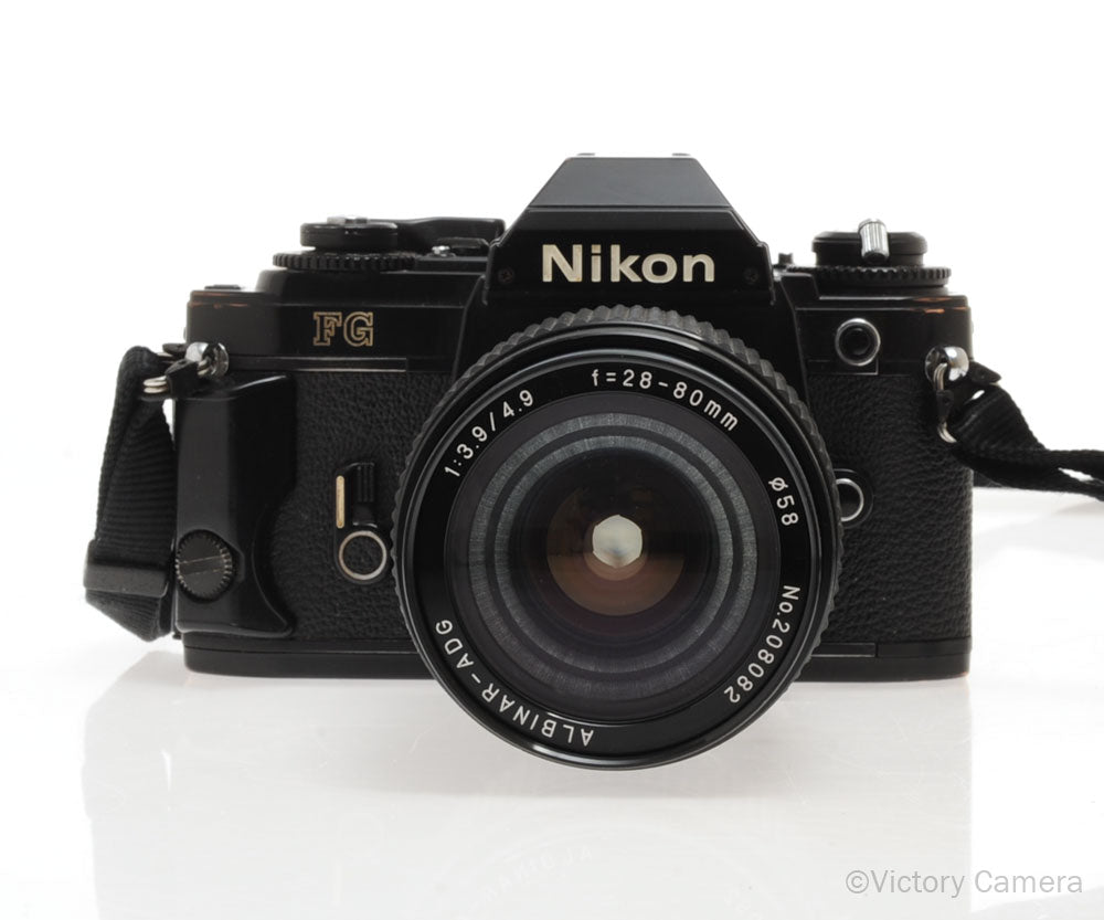 Nikon FG Black Camera w/ 28-80mm Macro Zoom Lens [EXC]