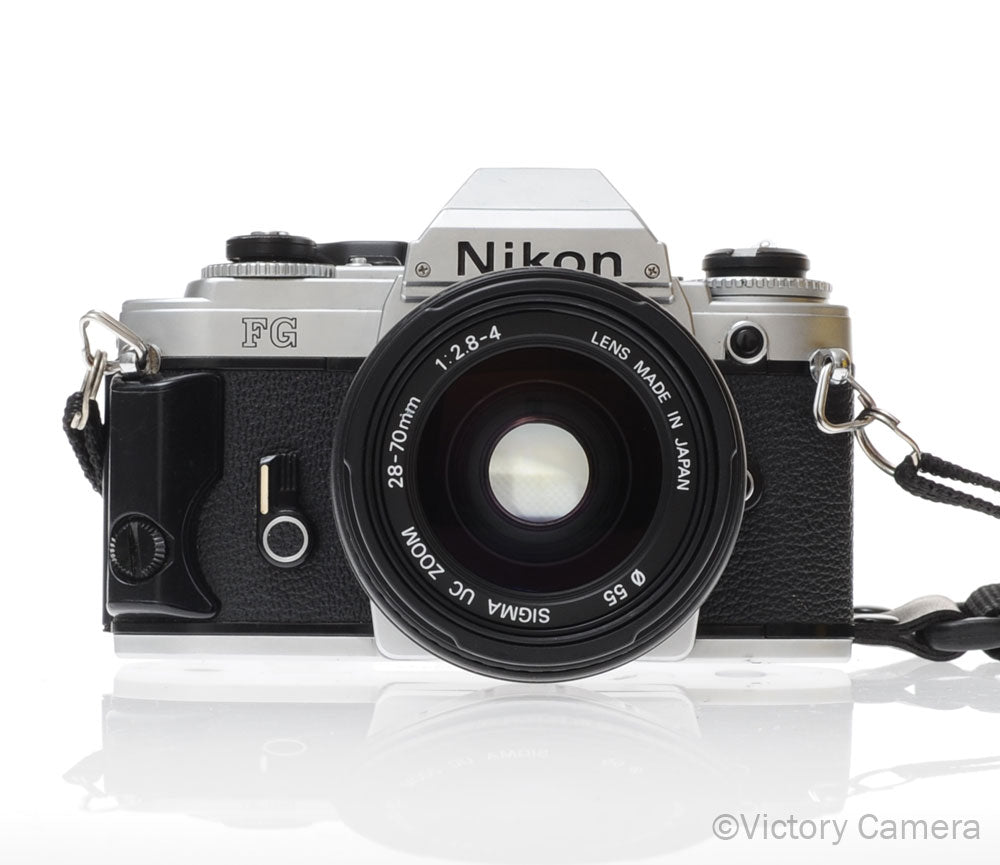 Nikon FG Black Camera w/ 28-70mm Zoom Lens [EXC] - Victory Camera